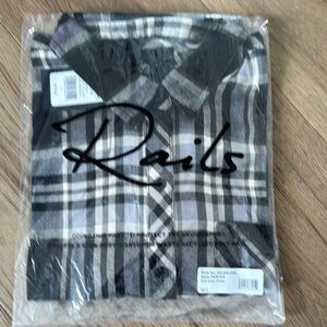Rails womens Black and Gray Plaid Shirt